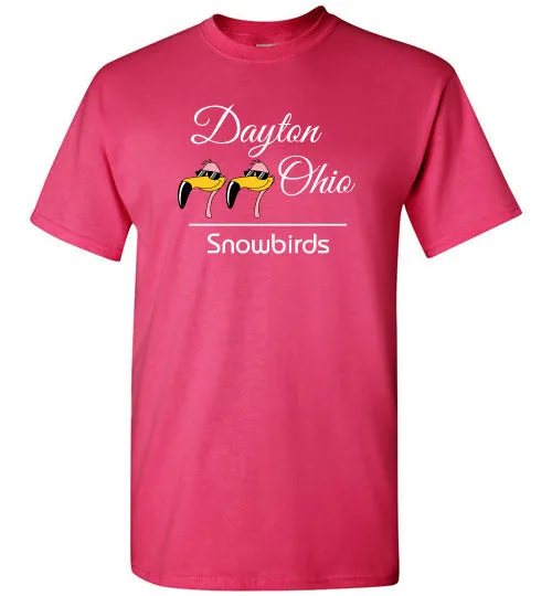 Snowbirds Style 3 (City & State on 2 Lines), Front Print T-Shirt, We'll Add Your Info, 12 Colors