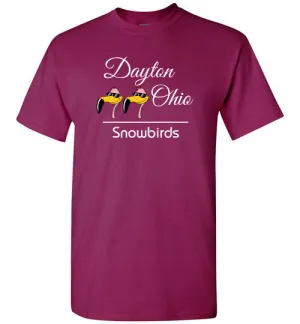 Snowbirds Style 3 (City & State on 2 Lines), Front Print T-Shirt, We'll Add Your Info, 12 Colors