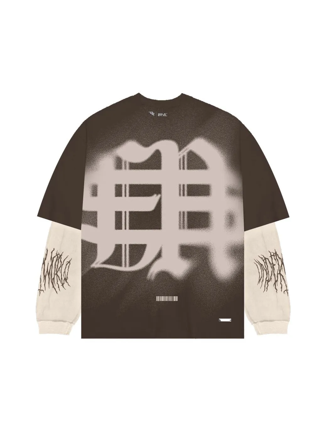Sole et. Al Metro Identity Double Layer Sleeve Tee : Brown/Desert