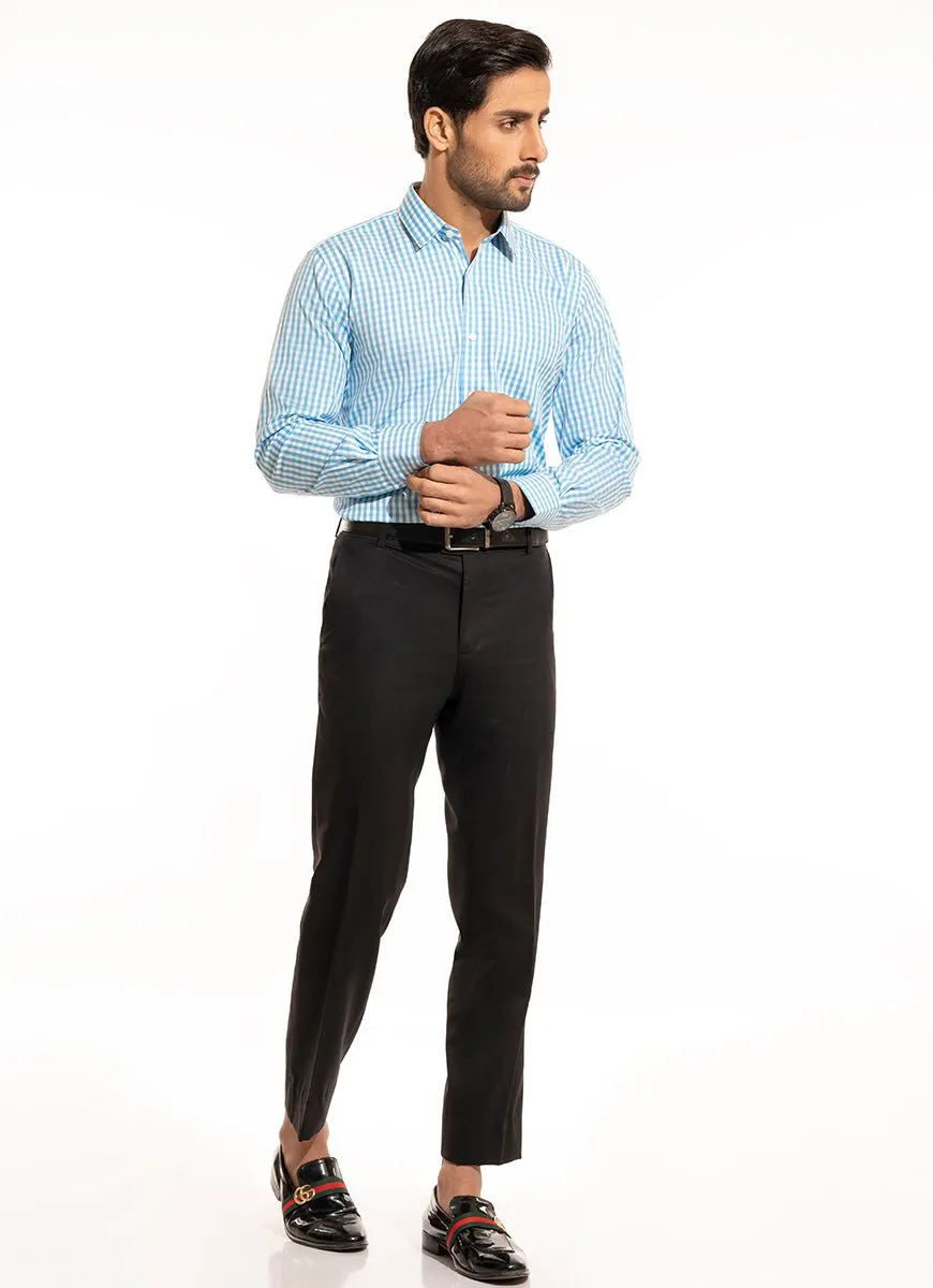 Supernova Ferozi Mini Checks Formal Shirt