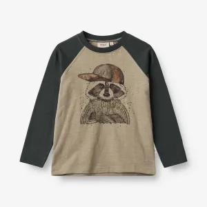 T-Shirt Raccoon - beige stone