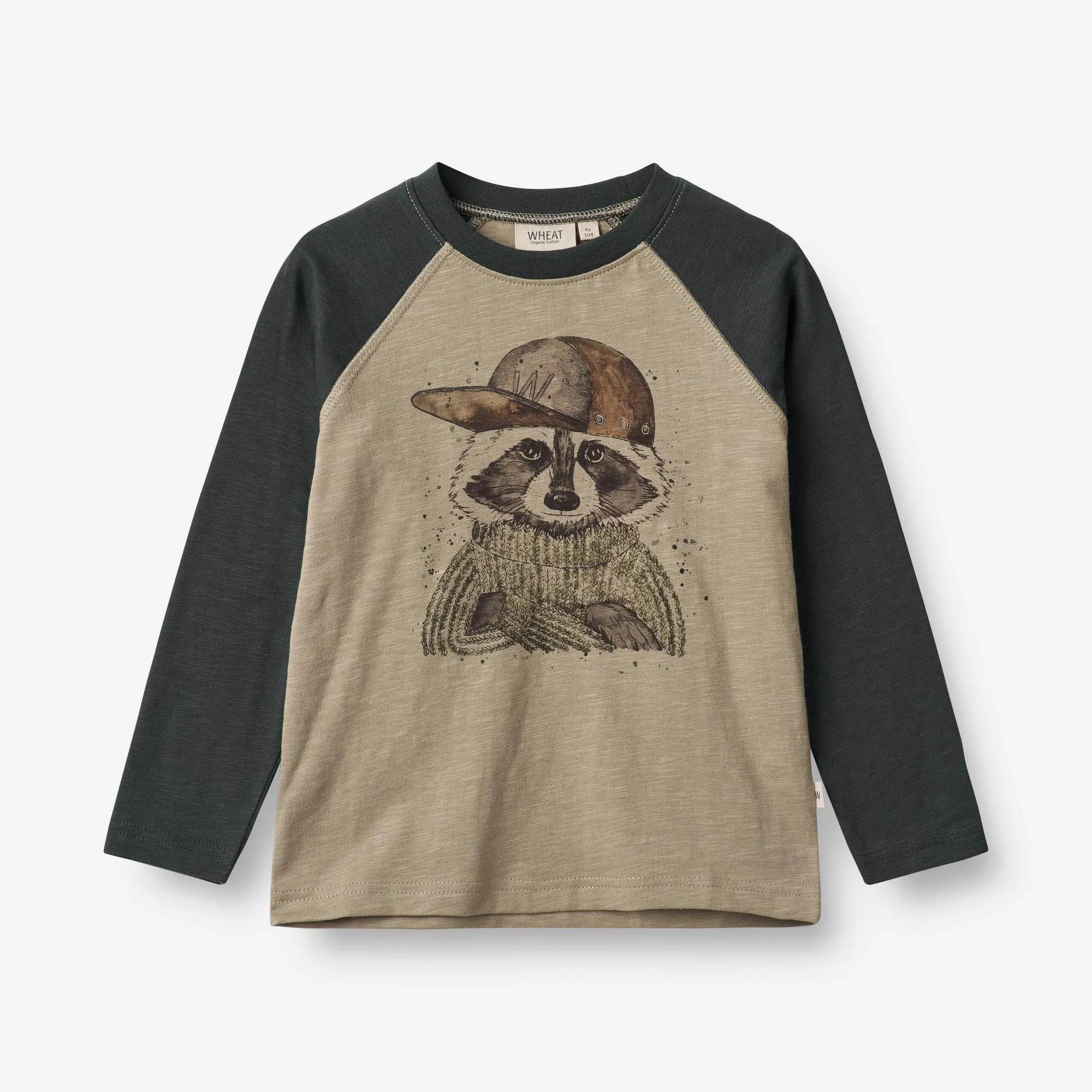 T-Shirt Raccoon - beige stone