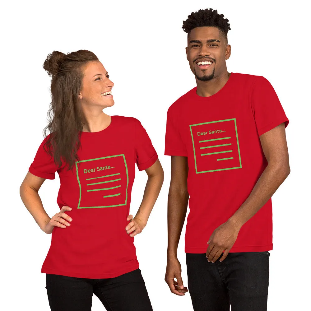 T-Shirts - Dear Santa... (Glamourange Seasons & Events Staple T-Shirts - Front Print)