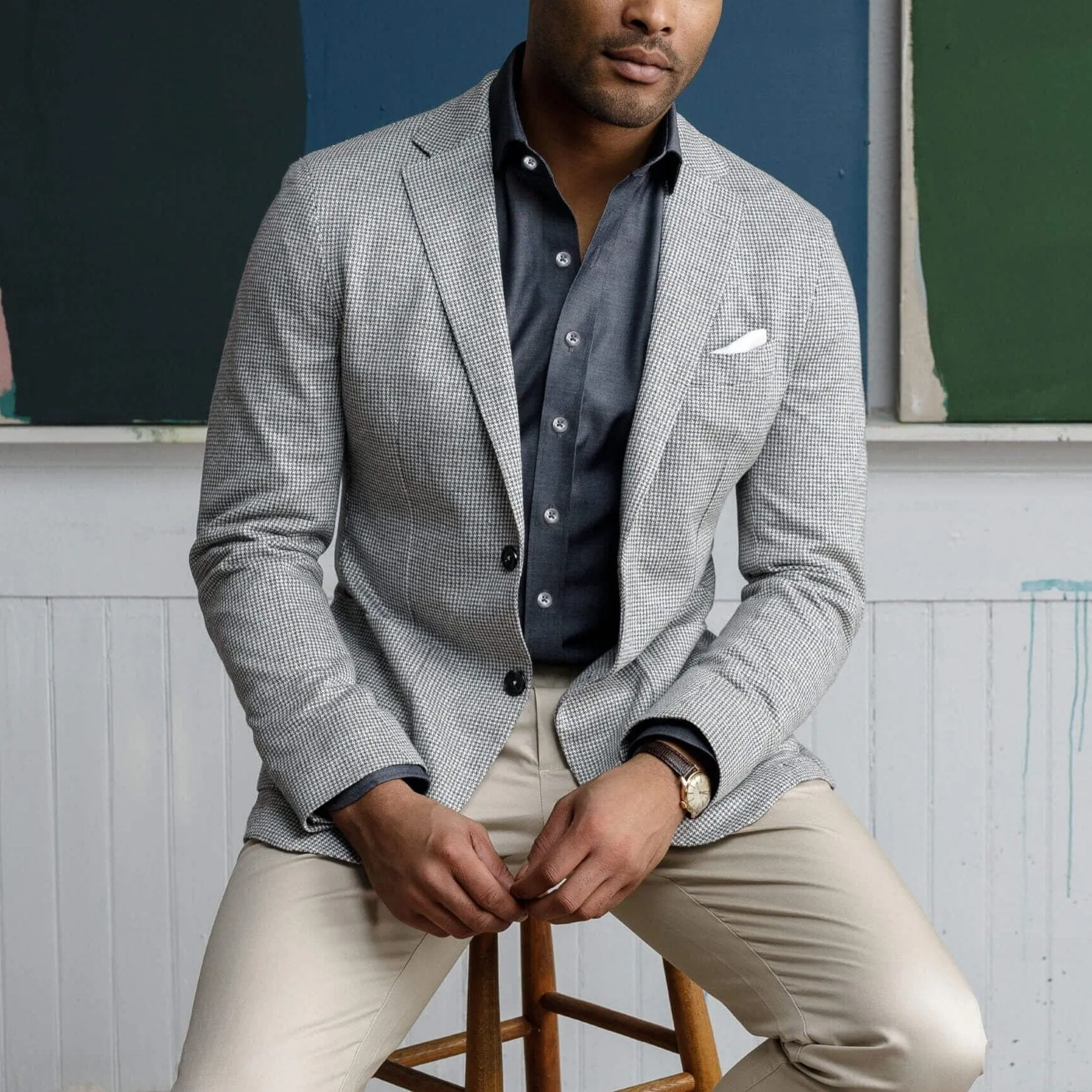 The Charcoal Sanders Non Iron Fine Twill Custom Shirt