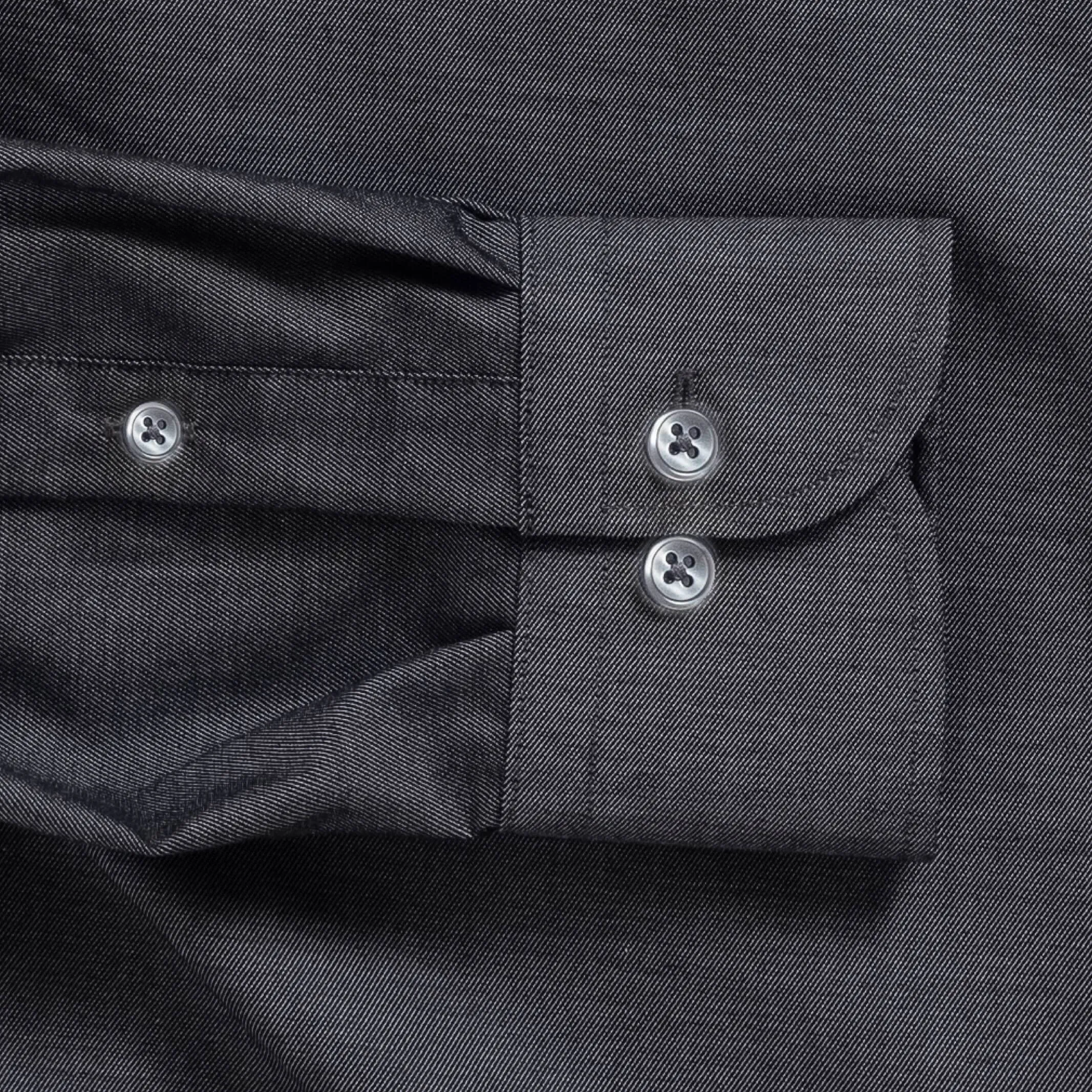 The Charcoal Sanders Non Iron Fine Twill Custom Shirt