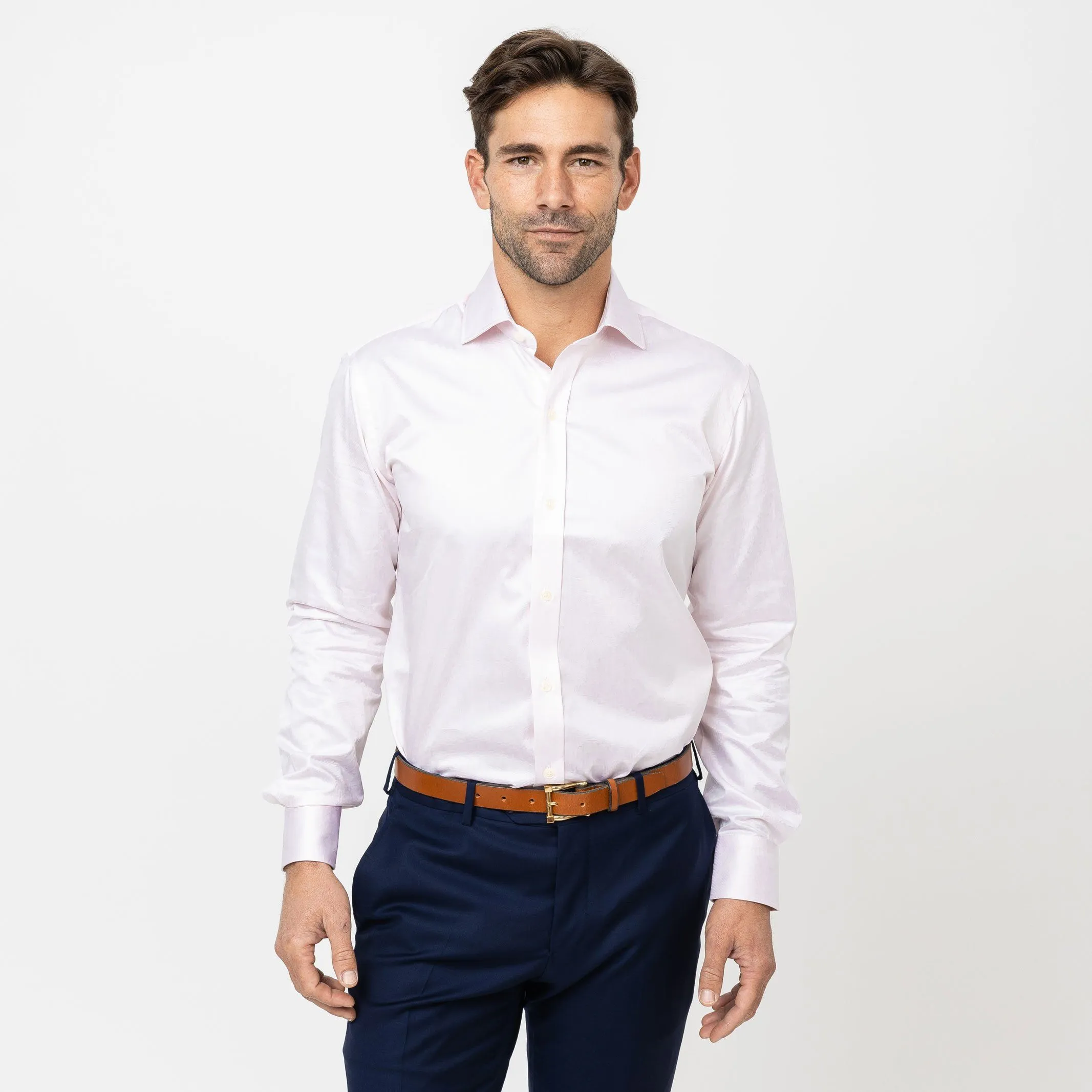 The Pink Fine Twill Spread Dress Shirt