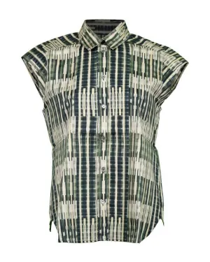 Tonet Print Cap Sleeve Shirt