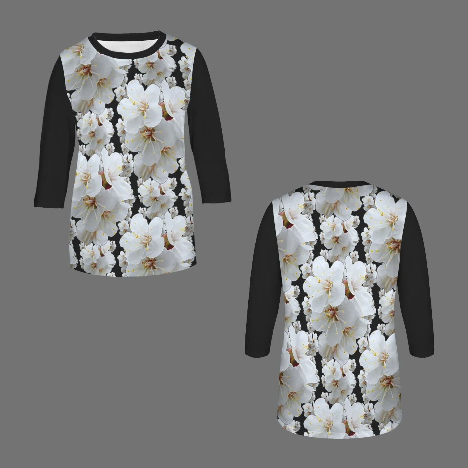 TRP Floral Print 01-01 Ladies Designer Round Neck Half Sleeve T-shirt