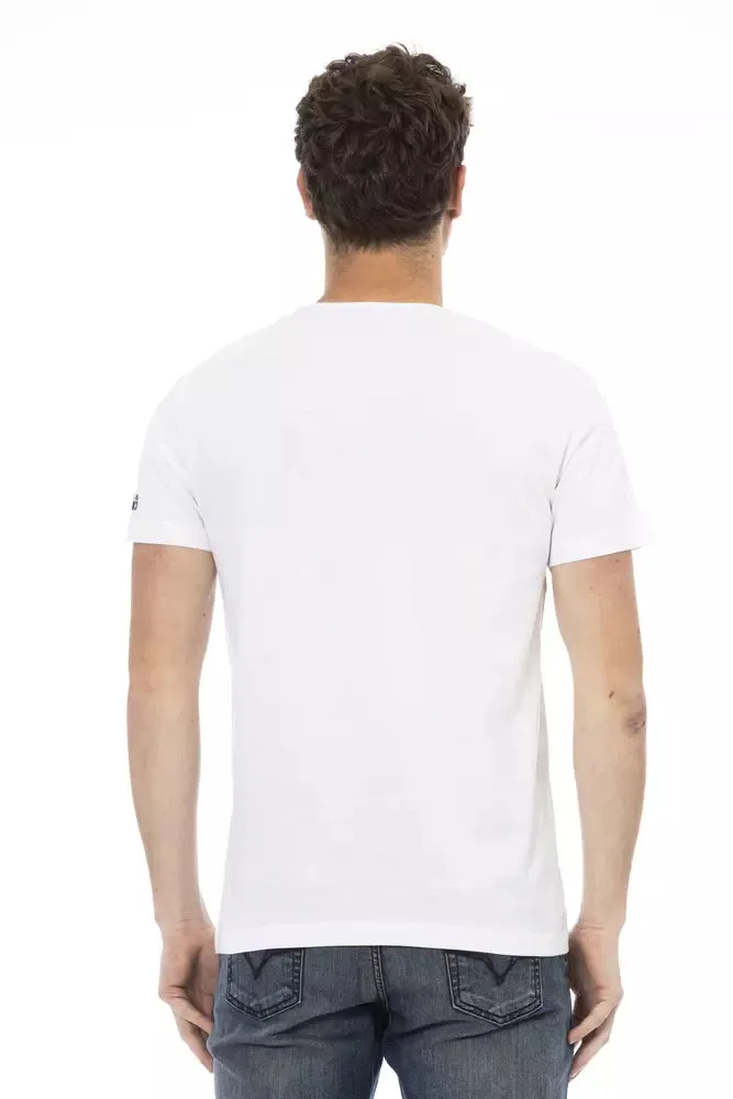 Trussardi Action White Cotton Men TShirt