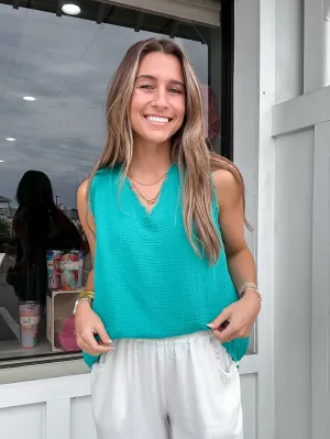 Umgee Eden V Neck Gauze Tank