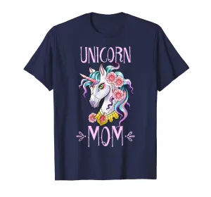 Unicorn Mom T Shirt Squad Mama Theme Birthday Mother Gifts