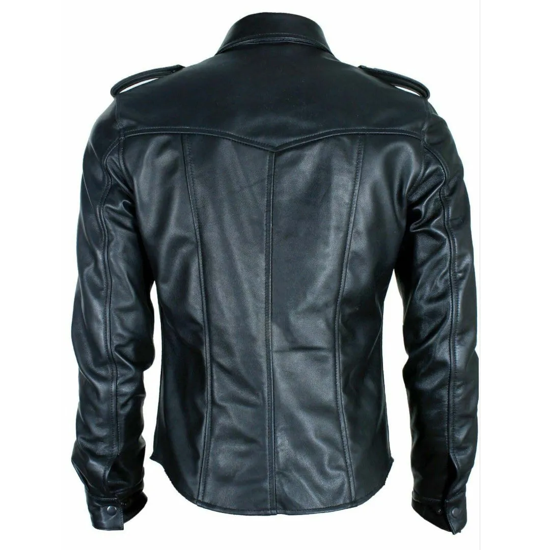 Unique Design Leather Shirts For Men