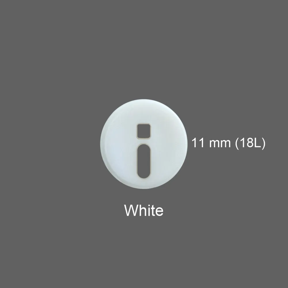 Unique Style Round White Poly Shirt/Kurta Buttons