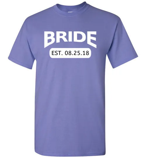 Wedding Style 4, Bride with Date, Front Print T-Shirt, 12 Colors