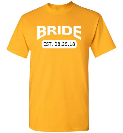 Wedding Style 4, Bride with Date, Front Print T-Shirt, 12 Colors