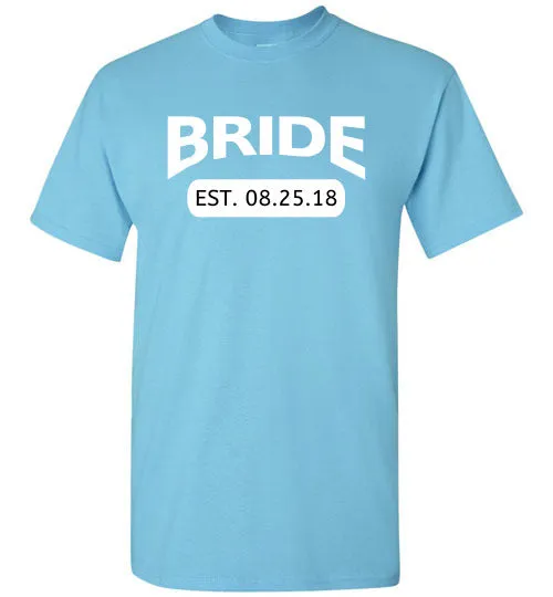 Wedding Style 4, Bride with Date, Front Print T-Shirt, 12 Colors