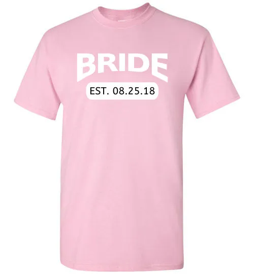 Wedding Style 4, Bride with Date, Front Print T-Shirt, 12 Colors