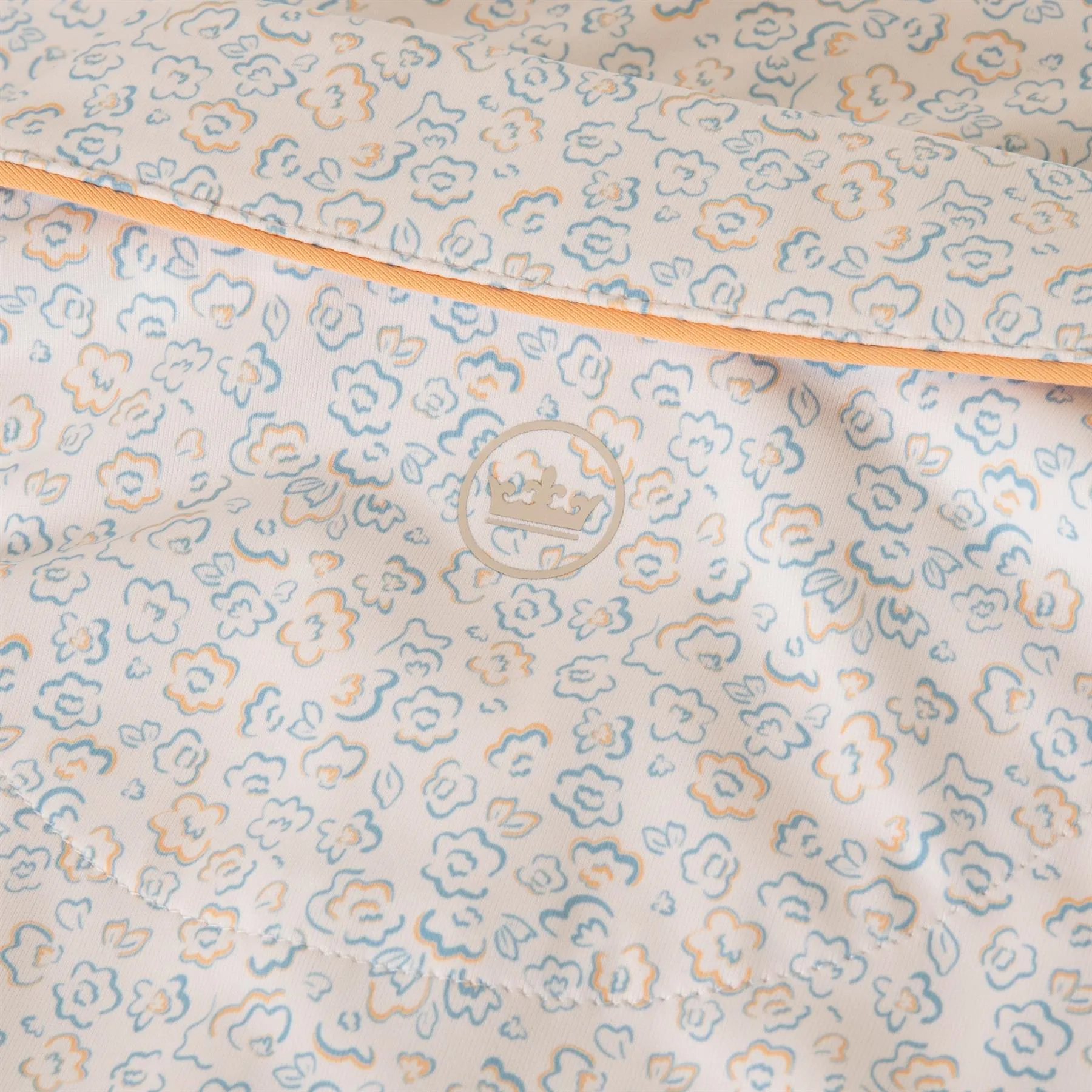 Womens Fields Of Carlsbad Piped Trim Polo White/Orange Sorbet - SS24