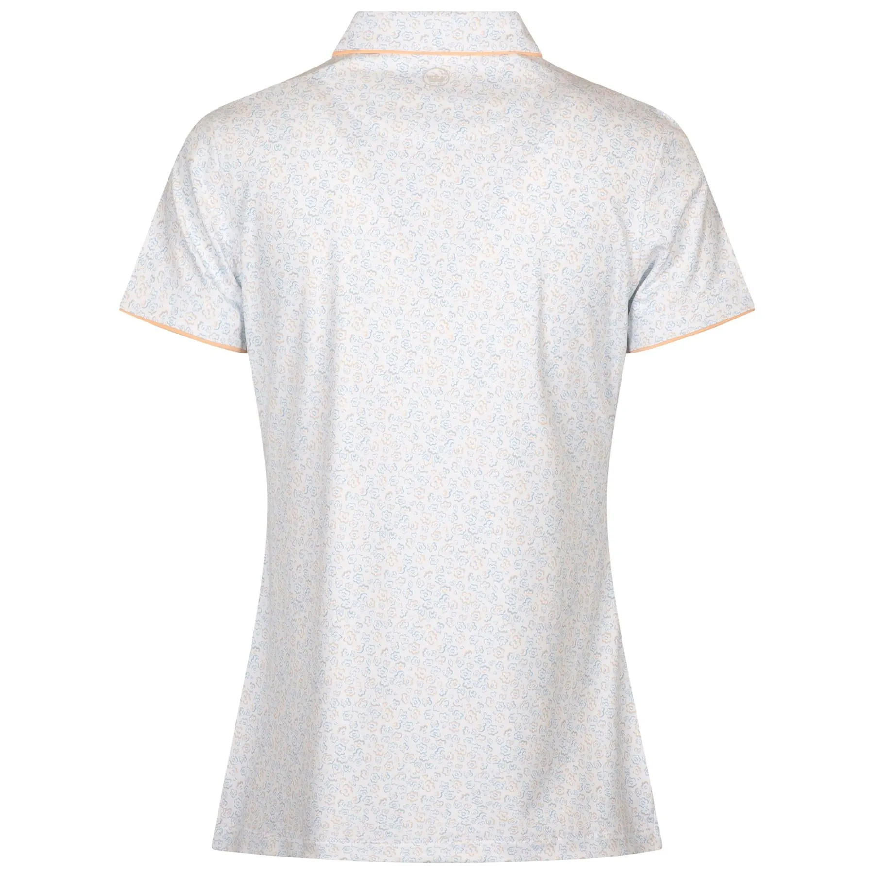 Womens Fields Of Carlsbad Piped Trim Polo White/Orange Sorbet - SS24