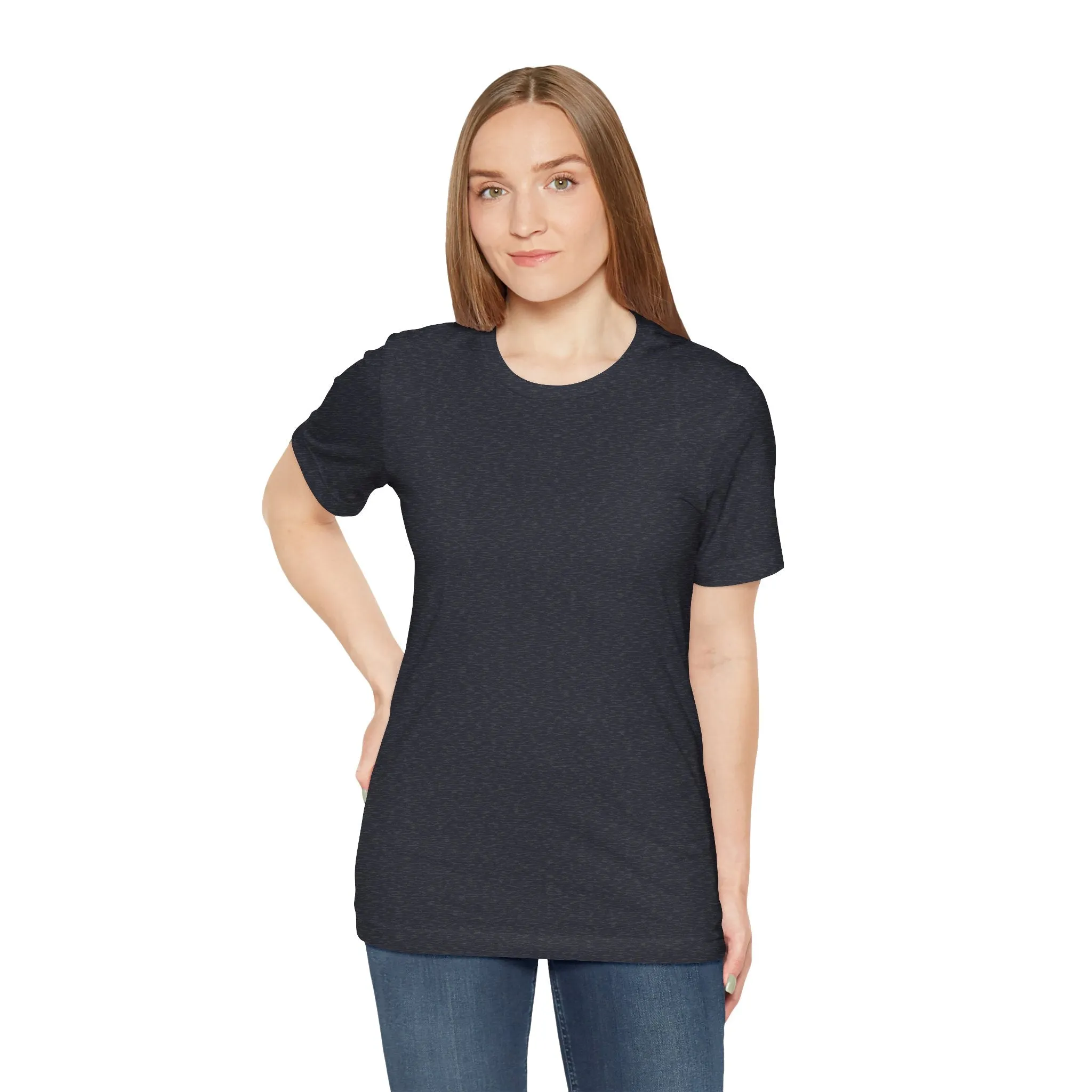 Womens Heather Navy T Shirts Premium Casual Short Sleeve Shirts Oversized Tops