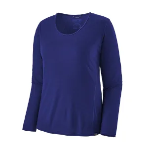 Womens Long-Sleeved Capilene Cool Lightweight Shirt Cobalt Blue